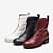 Bata/拔佳冬新专柜同款网红靴子前拉链短靴女短筒鞋AHF50DZ9