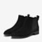 Bata/拔佳冬季新款专柜同款马丁靴女英伦风短靴单靴417L1DD9