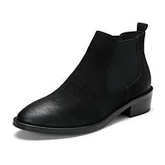 Bata/拔佳2019冬新时装靴英伦风低跟靴子短靴女踝靴休闲16101DD9