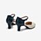 Bata2020夏专柜同款仙女通勤鱼嘴羊皮革高跟女一字带凉鞋ABS01BL0