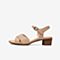 Bata2020夏专柜同款仙女真皮中高粗跟交叉一字带时尚凉鞋AX603BL0