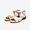 Bata2020夏专柜同款仙女真皮中高粗跟交叉一字带时尚凉鞋AX603BL0