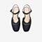 Bata2020夏新专柜同款仙女风真羊皮镂空一字带粗跟女凉鞋AJ501BH0