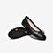 Bata2020春新专柜同款法式仙女真羊皮平软底休闲奶奶单鞋AXF18AQ0
