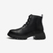 Bata马丁靴女2020冬商场新款英伦透气百搭真皮中粗跟短靴AKR40DD0