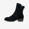 Bata机车短靴女2020冬商场新款百搭真羊皮中高粗跟时装靴AKX50DZ0