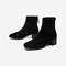 Bata弹力瘦瘦靴女2020冬商场新款真羊皮高跟粗跟时装短靴AMS41DD0