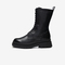 Bata小腿靴女2020冬商场新款英伦真皮厚底中粗跟马丁短靴ALW50DS0