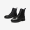 Bata小腿靴女2020冬商场新款英伦风真皮中粗跟短筒马丁靴WCJ06DD0