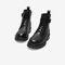 Bata厚底马丁靴女2020冬商场新款英伦真皮中粗跟短筒靴WHS03DD0