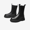 Bata切尔西靴女2020冬季新款英伦真牛皮粗跟烟筒靴15162DZ0