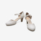 Bata包头凉鞋女单2021春商场新款真羊皮玛丽珍软底高跟鞋AD301AK1