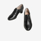 Bata英伦小皮鞋女2021春商场新款中高粗跟软底真羊皮单鞋AQ722AM1