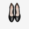 Bata浅口单鞋女2021春季商场新款真羊皮粗跟软底奶奶鞋AQ712AQ1