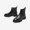Bata切尔西靴女2021冬季商场新款牛皮百搭厚底粗跟烟筒靴99163DD1