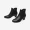 Bata时装靴女2021冬季商场新款百搭粗跟软底羊皮短筒靴AQ754DD1