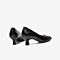 Bata浅口单鞋女2021秋商场新款百搭羊皮中跟软底小猫跟鞋AIR01CQ1