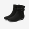 Bata时装靴女2021冬季商场新款百搭粗跟软底牛皮短筒靴AIK51DZ1