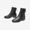 Bata时装靴女2021冬季商场新款百搭粗跟软底真牛皮短筒靴AKX43DZ1