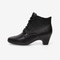 Bata时装靴女2021冬季商场新款百搭粗跟软底羊皮短筒靴AWD41DD1