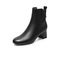 Bata切尔西靴女2021冬商场新款百搭真牛皮粗跟短筒靴ALV47DD1