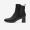 Bata切尔西靴女2021冬商场新款百搭真牛皮粗跟短筒靴ALV47DD1