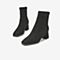 Bata弹力瘦瘦靴女2021冬季新款百搭时尚中粗跟时装短筒靴95298DZ1