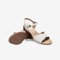 Bata仙女凉鞋2022夏商场新款羊皮中粗跟软底一字带凉鞋AX613BL2