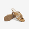 Bata外穿拖鞋女2022夏商场新款羊皮优雅交叉带高跟鞋26891BT2