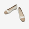 Bata浅口单鞋女2022夏商场新款小香风羊皮舒适软平底单鞋AKN32BQ2