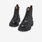 Bata马丁靴女2022冬季商场新款牛皮英伦风牛皮厚底短筒靴3371DDD2