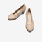 Bata浅口单鞋女2022秋季商场新款羊皮粗跟软底奶奶鞋AQ712CQ2