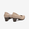 Bata浅口单鞋女2022秋季商场新款羊皮粗跟软底奶奶鞋AQ712CQ2