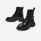Bata马丁靴女2022冬季商场新款牛皮英伦风链条粗跟短筒靴VEE22DD2