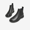Bata切尔西靴女2022冬商场新款英伦风牛皮百搭通勤短筒靴86815DD2
