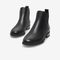 Bata切尔西靴女2022冬季商场新款英伦风牛羊皮软底短筒靴AWG58DD2