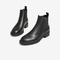 Bata切尔西靴女2022冬商场新款英伦风牛皮软底通勤短筒靴AKL49DD2