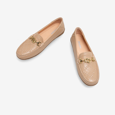 Bata乐福鞋女2023春季商场新款百搭通勤英伦风羊皮一脚蹬AQY21AA3