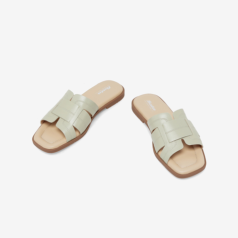 Bata外穿拖鞋女2023夏季商场新款羊皮舒适软底罗马风凉拖ARP05BT3