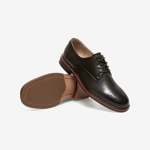 Bata英伦小皮鞋女2023春商场新款牛皮单鞋RED LABEL红标61062AM3