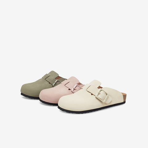 Bata包头拖鞋女2023夏季商场新款英伦风牛皮舒适勃肯鞋VNW01BH3