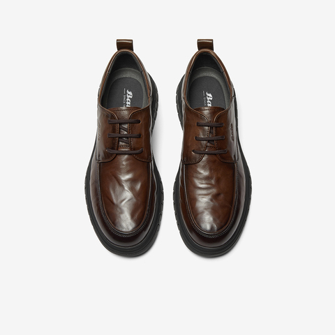 Bata休闲皮鞋男2023冬季商场新款牛皮商务通勤百搭皮鞋Z7391DM3