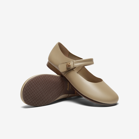 Bata娃娃鞋女2024春季新款羊皮百搭通勤浅口玛丽珍单鞋9880EAQ4