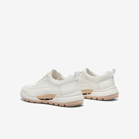 Bata休闲鞋女2024春季商场新款厚底牛皮通勤运动休闲鞋VLH13AM4