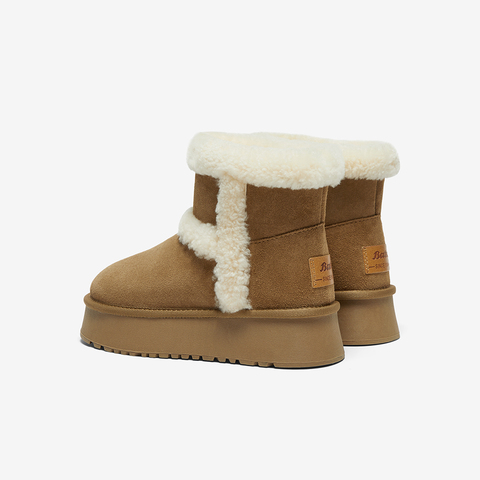 Bata雪地靴女2024冬季商场新款保暖厚底时尚百搭短靴A3002DD4