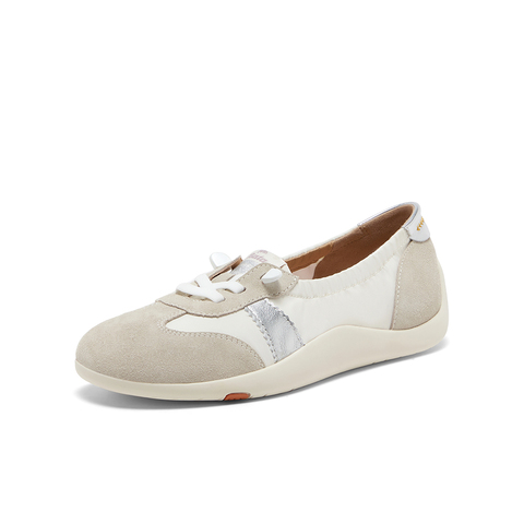 Bata休闲鞋女2025春季商场新款通勤牛剖皮德训百搭开车鞋ALI03AA5