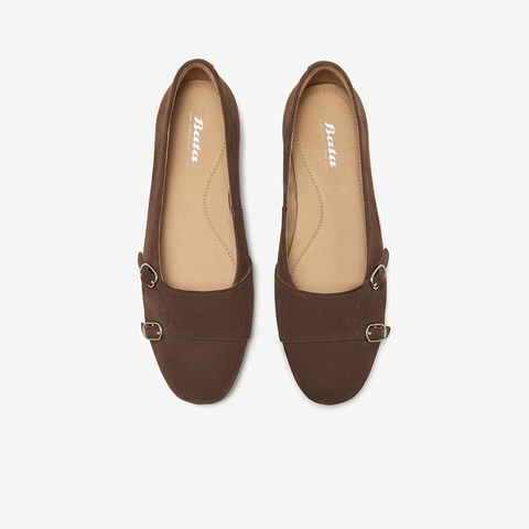 Bata浅口单鞋女2025春季新款羊皮百搭软底通勤舒适单鞋AVL47AQ5