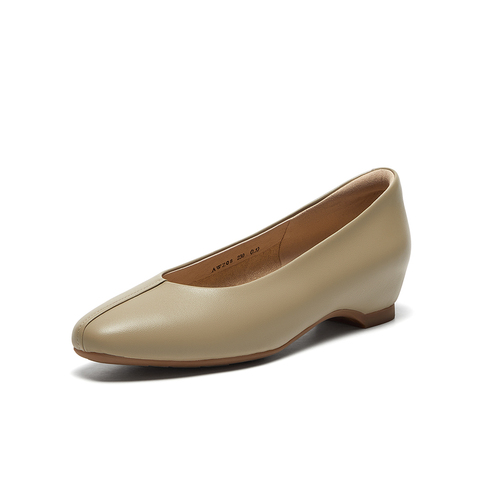 Bata浅口单鞋女2025春季商场新款羊皮软底通勤百搭单鞋AWZ08AQ5