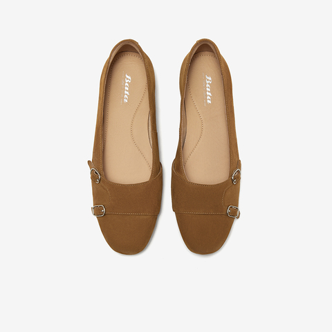 Bata浅口单鞋女2025春季新款羊皮百搭软底通勤舒适单鞋AVL47AQ5