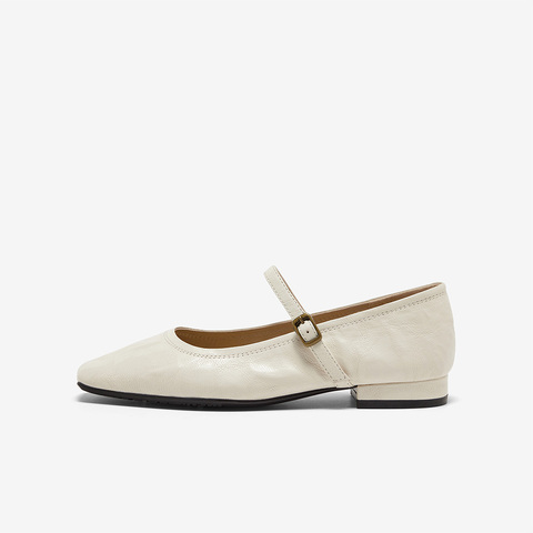 Bata浅口单鞋女2025春季新款复古羊皮优雅百搭淑女玛丽珍7091AAQ5